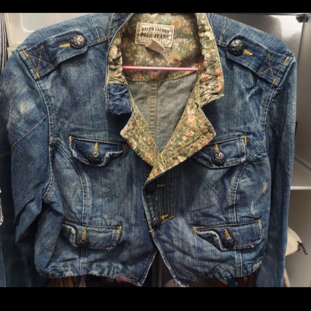 Crop Denim Jacket Ralph Lauren